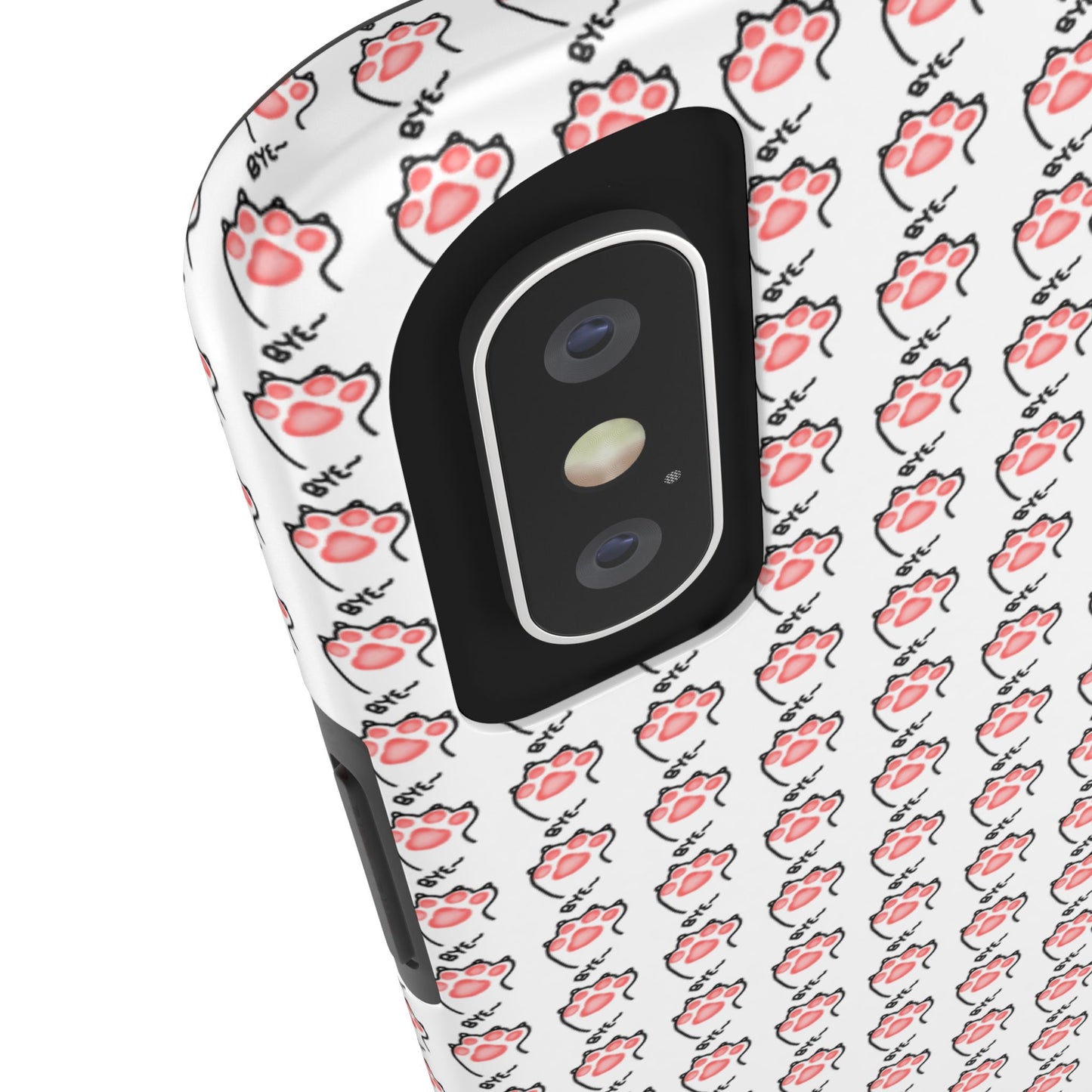 Cute Cat Paw Waving Bye Tough Phone Case