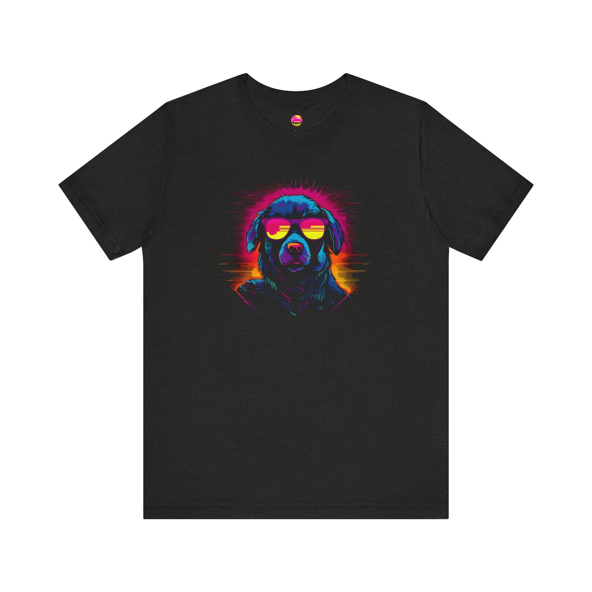 Labrador Nebula Cosmic Canine Gaze at Sunset T-Shirt alternate product view 4