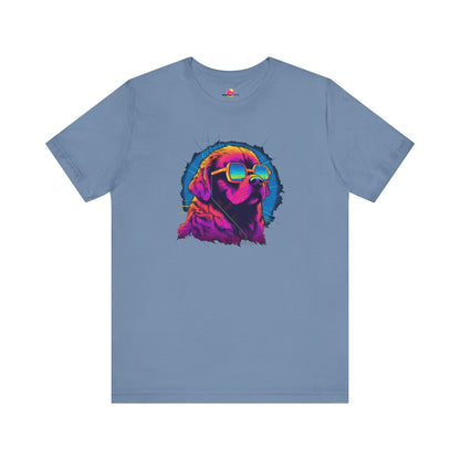 Stellar Rescuer: St. Bernard in Cosmic Frames T-Shirt