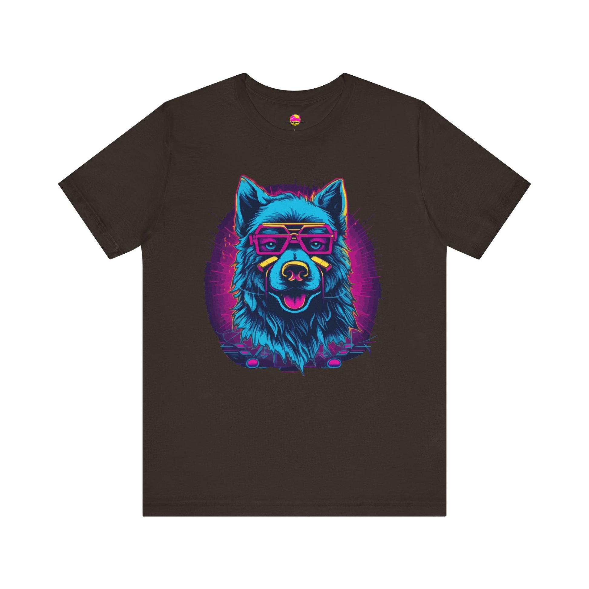 Wisdom in the Cosmos Celestial Vision of the Cosmic Wolf T-Shirt alternate product view 3