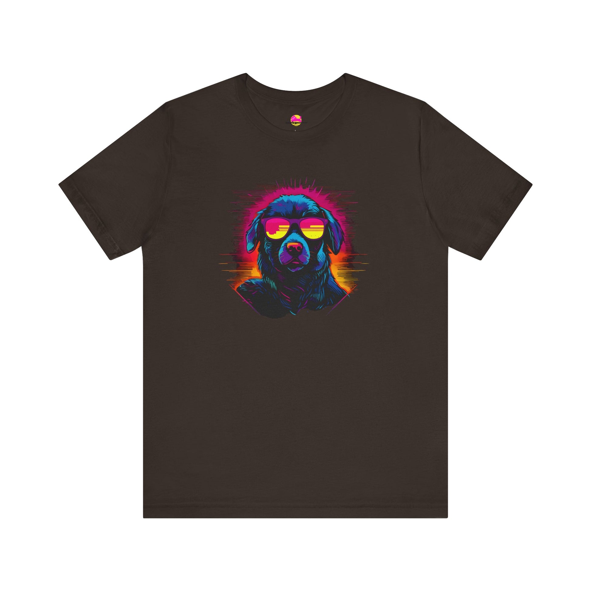 Labrador Nebula Cosmic Canine Gaze at Sunset T-Shirt alternate product view 1