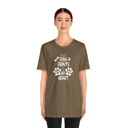 You Left Paw Prints On My Heart T-Shirt