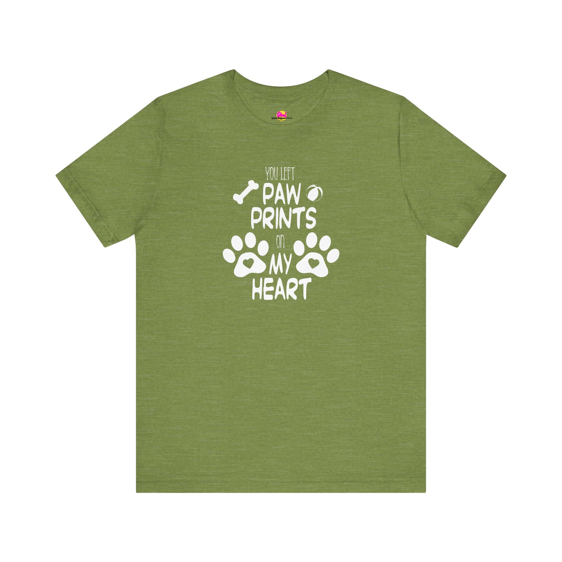 You Left Paw Prints On My Heart T-Shirt alternate product view 5
