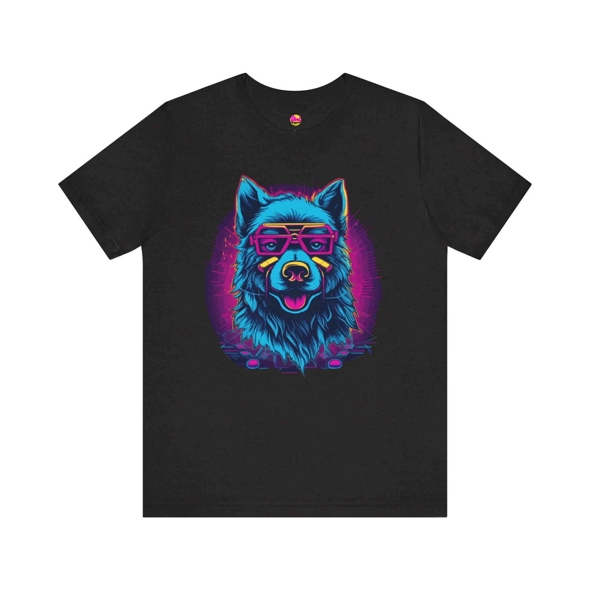 Wisdom in the Cosmos Celestial Vision of the Cosmic Wolf T-Shirt alternate product view 5
