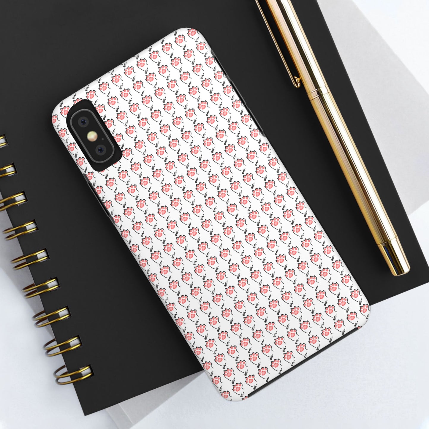 Cute Cat Paw Waving Bye Tough Phone Case