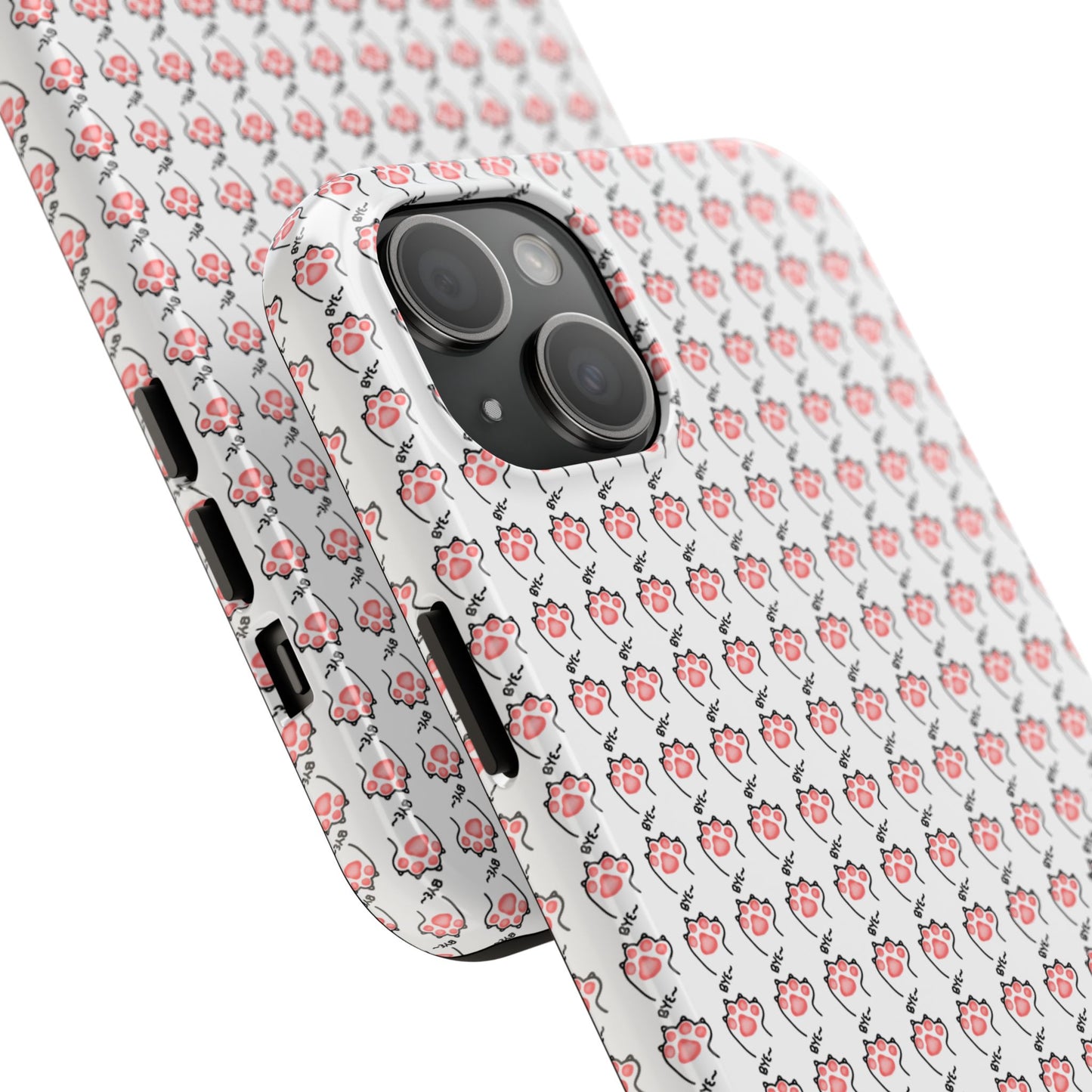 Cute Cat Paw Waving Bye Tough Phone Case
