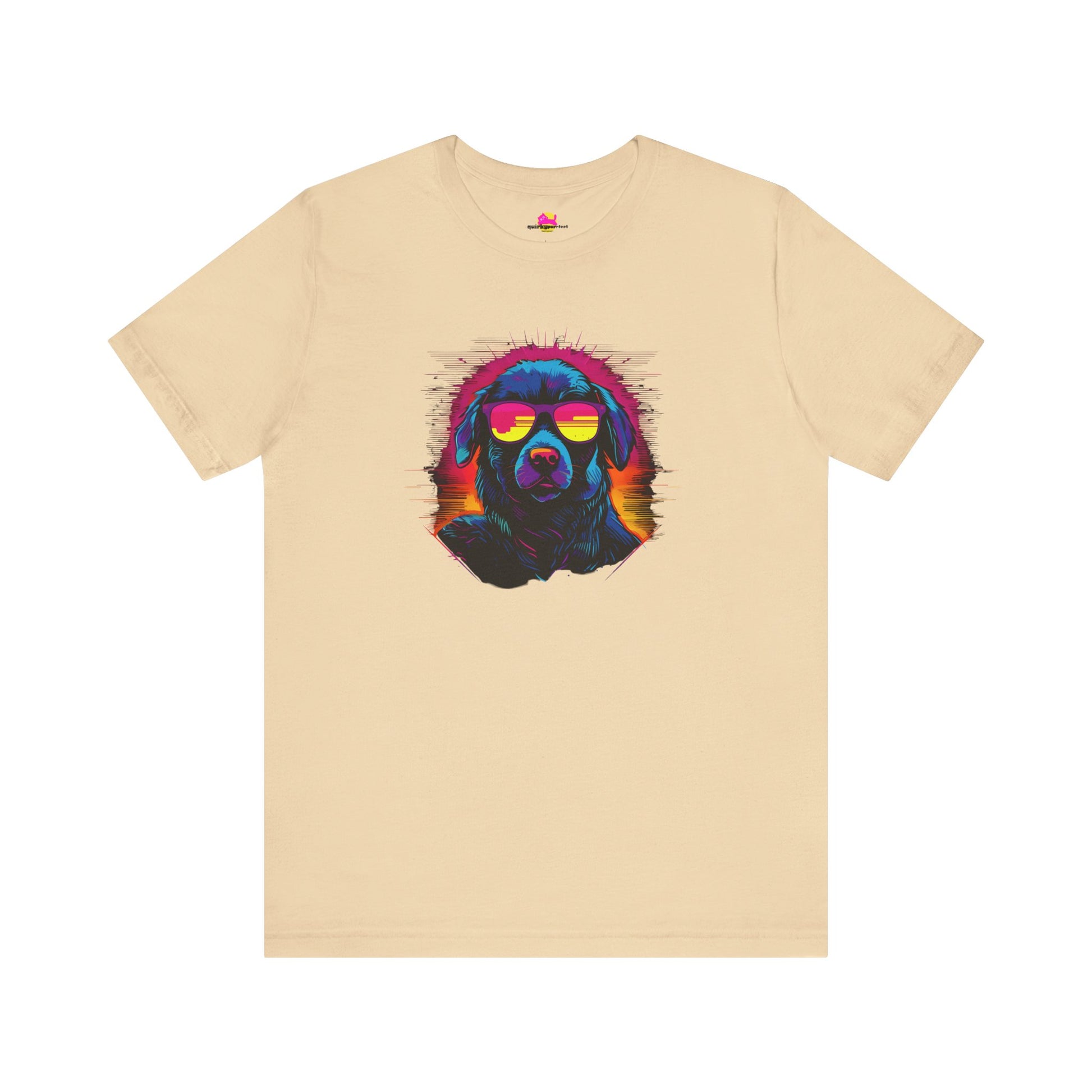 Labrador Nebula Cosmic Canine Gaze at Sunset T-Shirt alternate product view 3