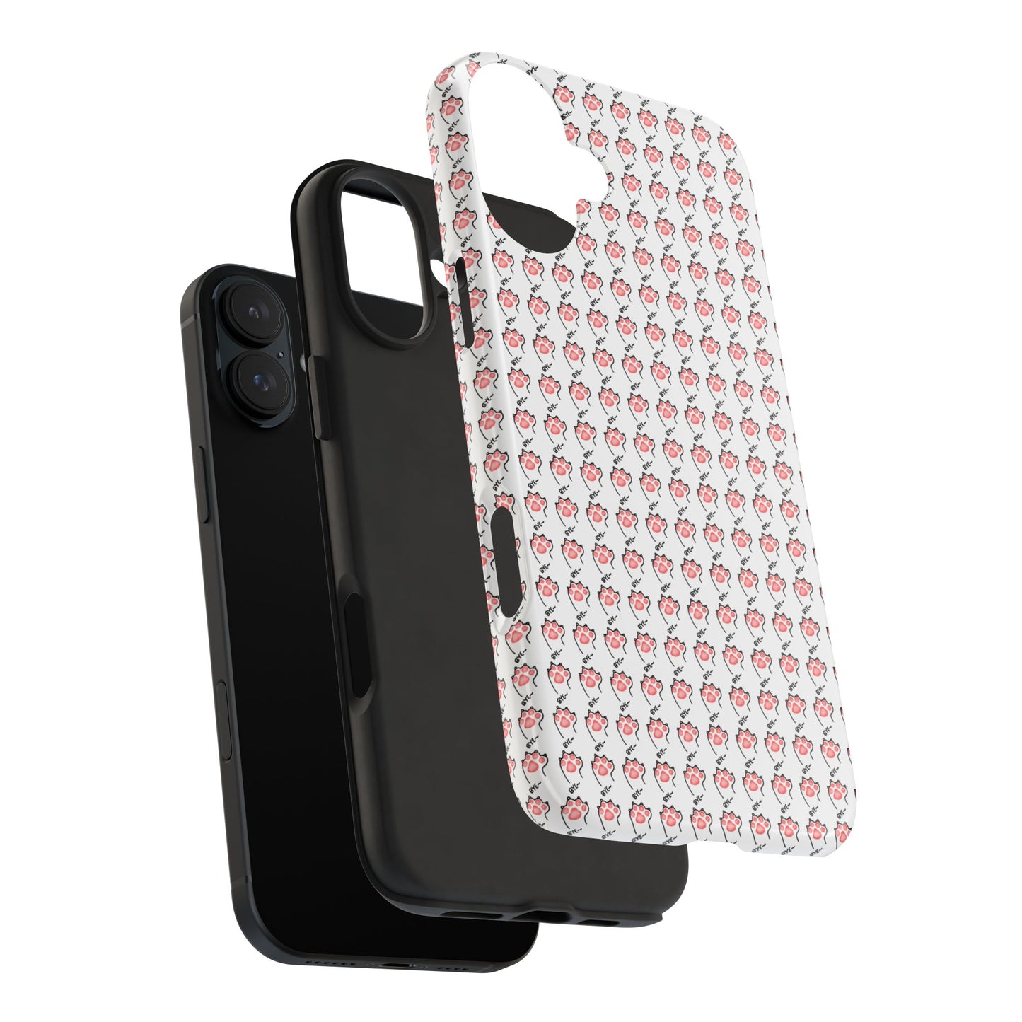 Cute Cat Paw Waving Bye Tough Phone Case