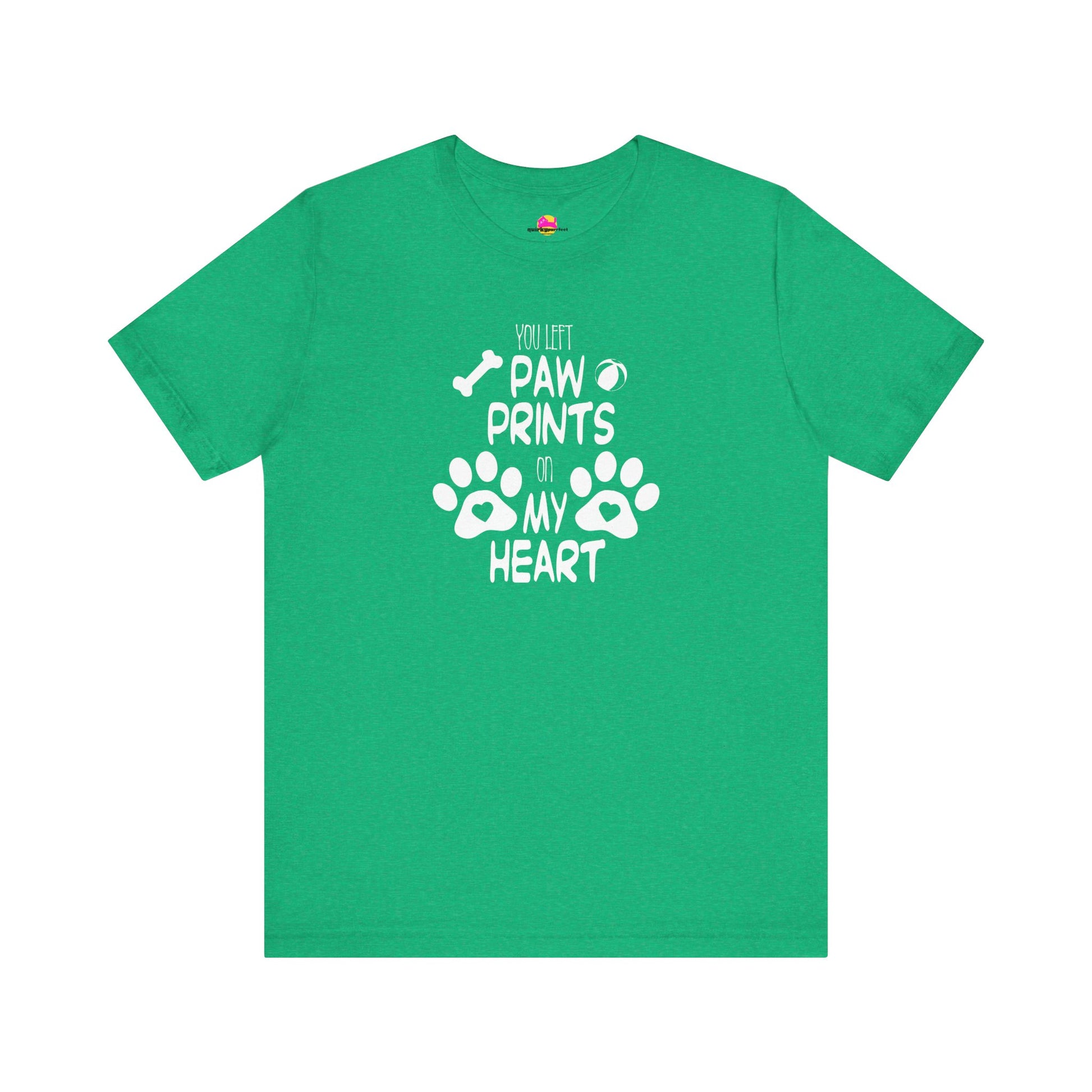You Left Paw Prints On My Heart T-Shirt alternate product view 7