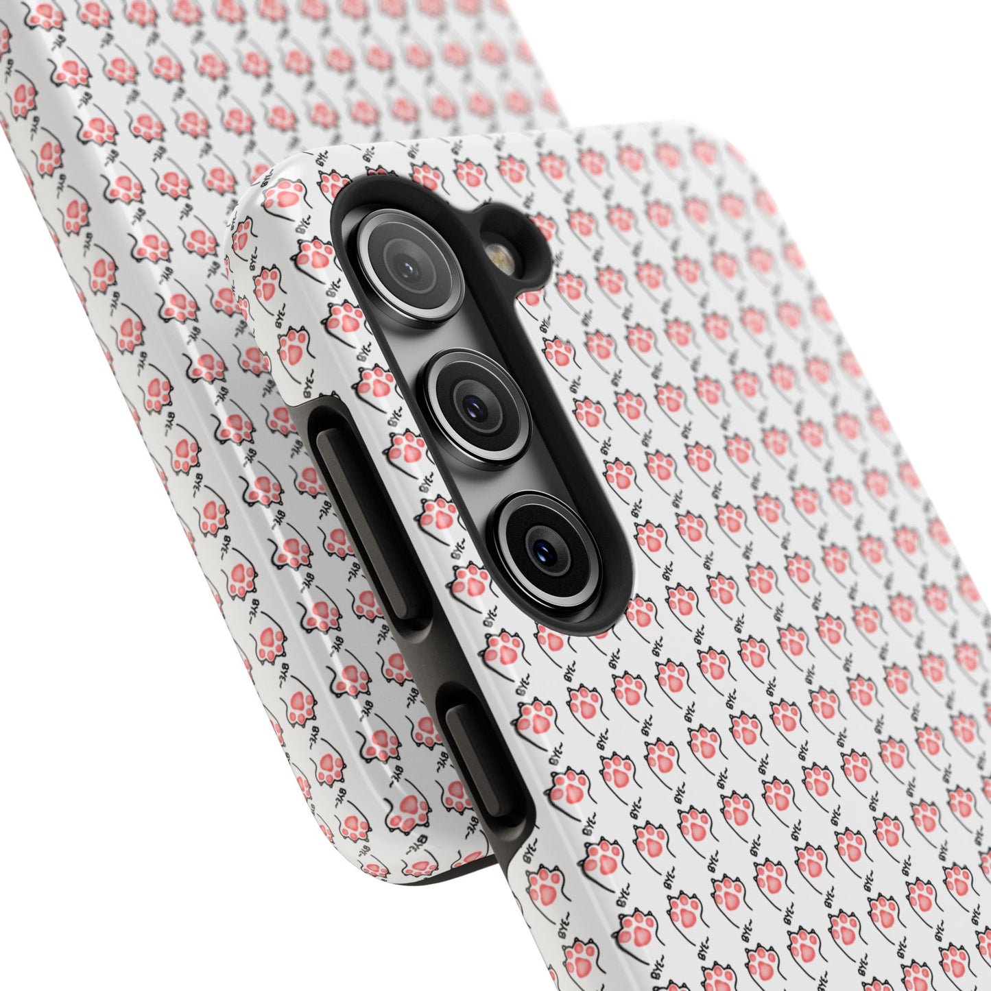Cute Cat Paw Waving Bye Tough Phone Case