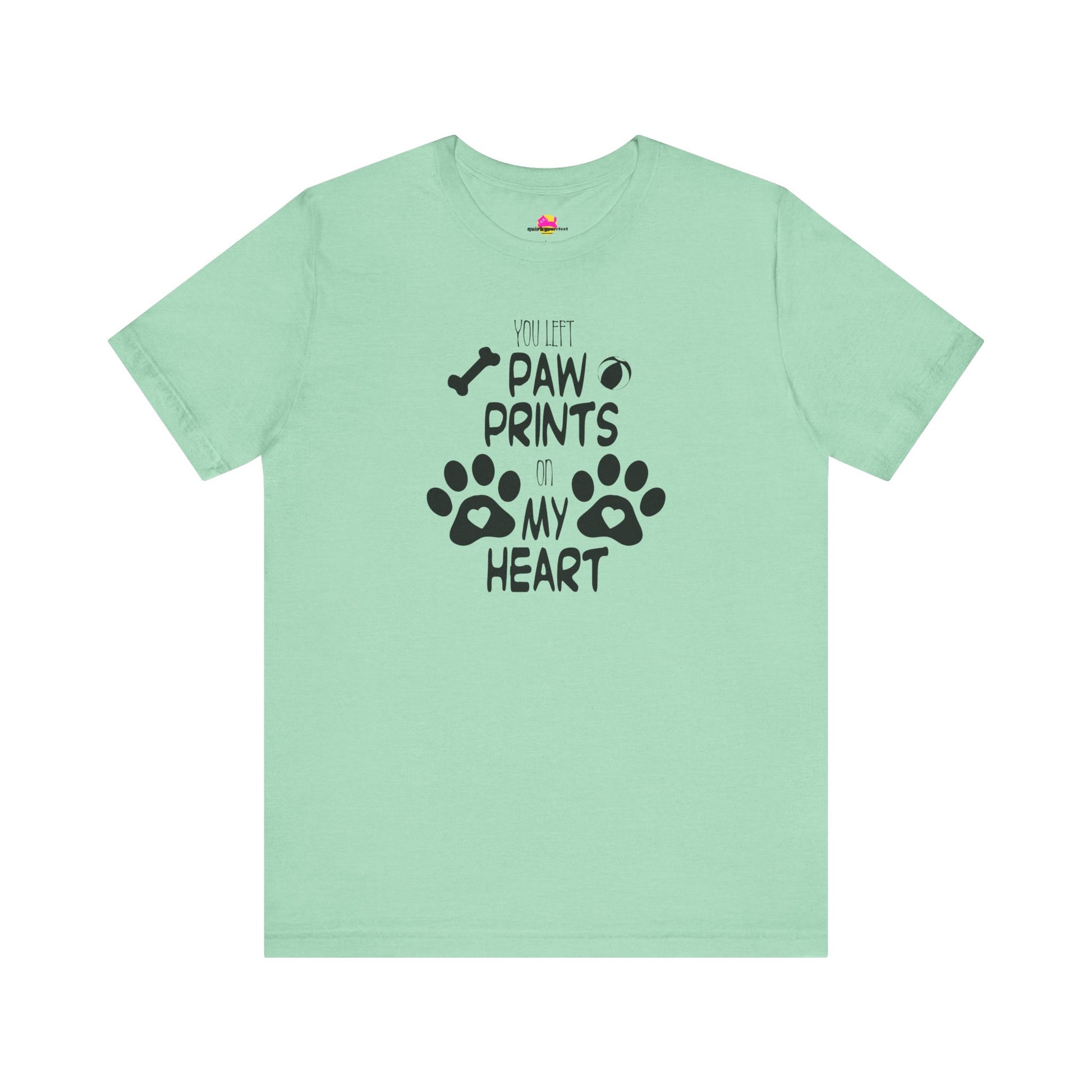 You Left Paw Prints On My Heart T-Shirt alternate product view 7