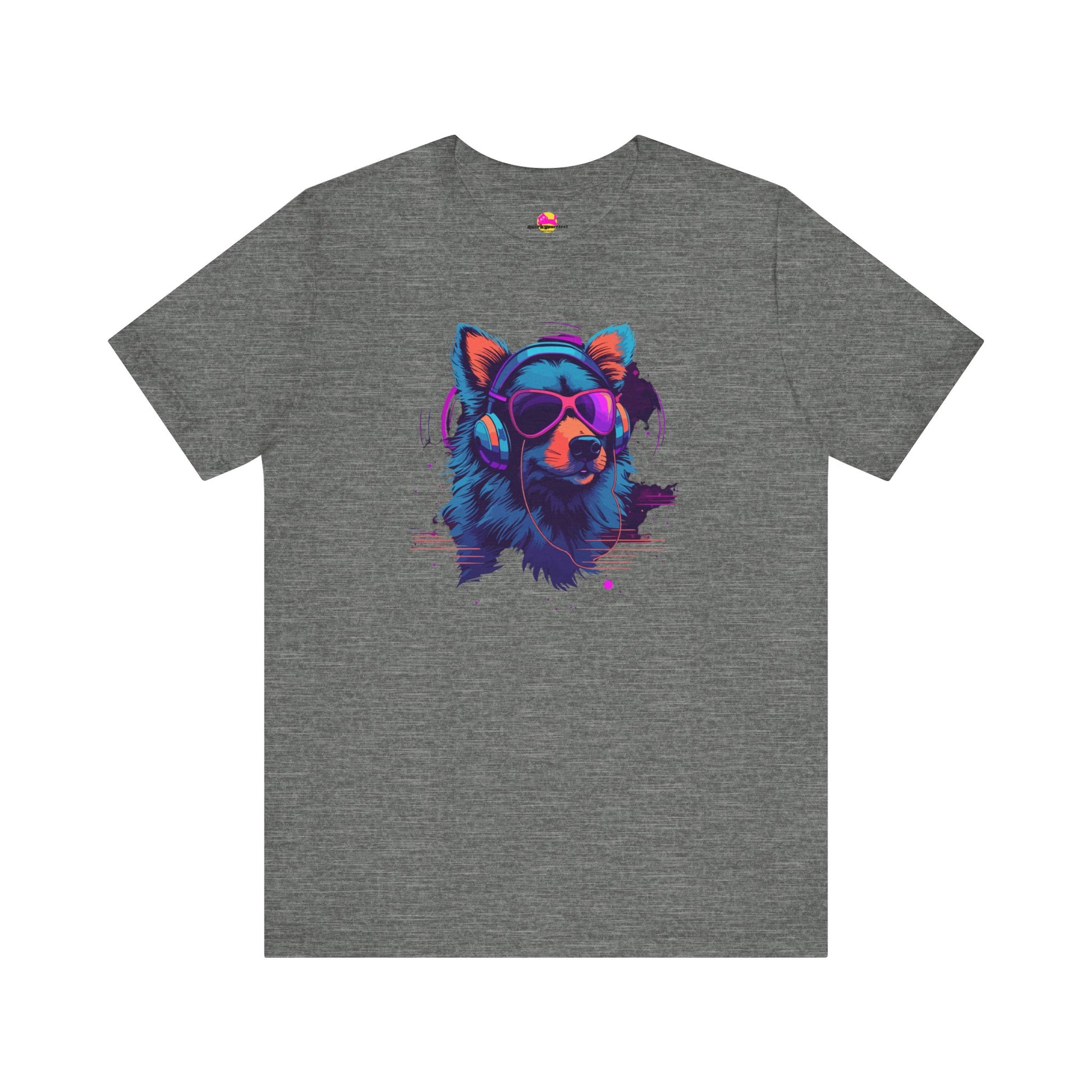 Cosmic Beats Unleashed DJ Dog Spins the Cityscape T-Shirt alternate product view 1