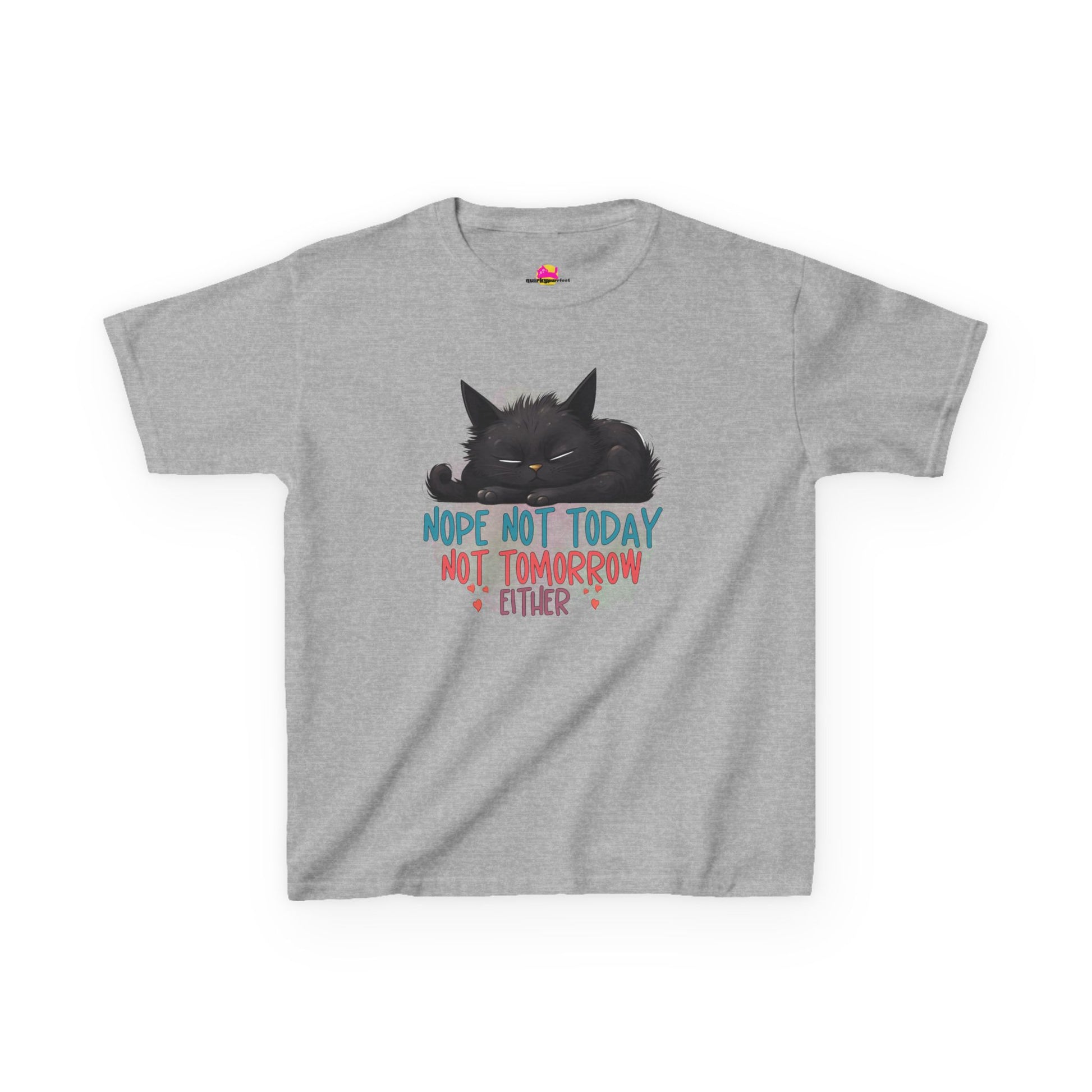 Not Today Not Tomorrow Either Kids Heavy Cotton Tee alternate product view 3