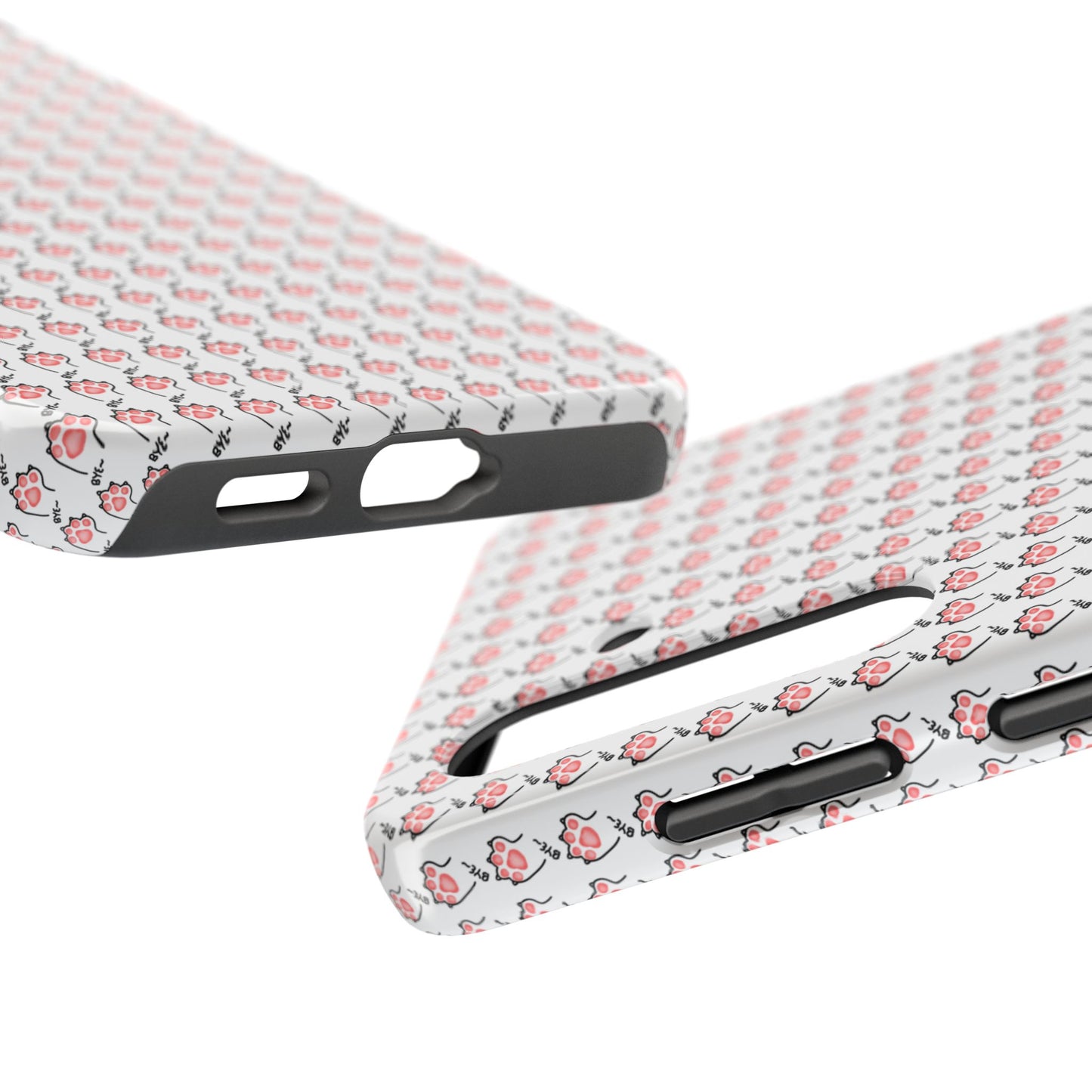 Cute Cat Paw Waving Bye Tough Phone Case