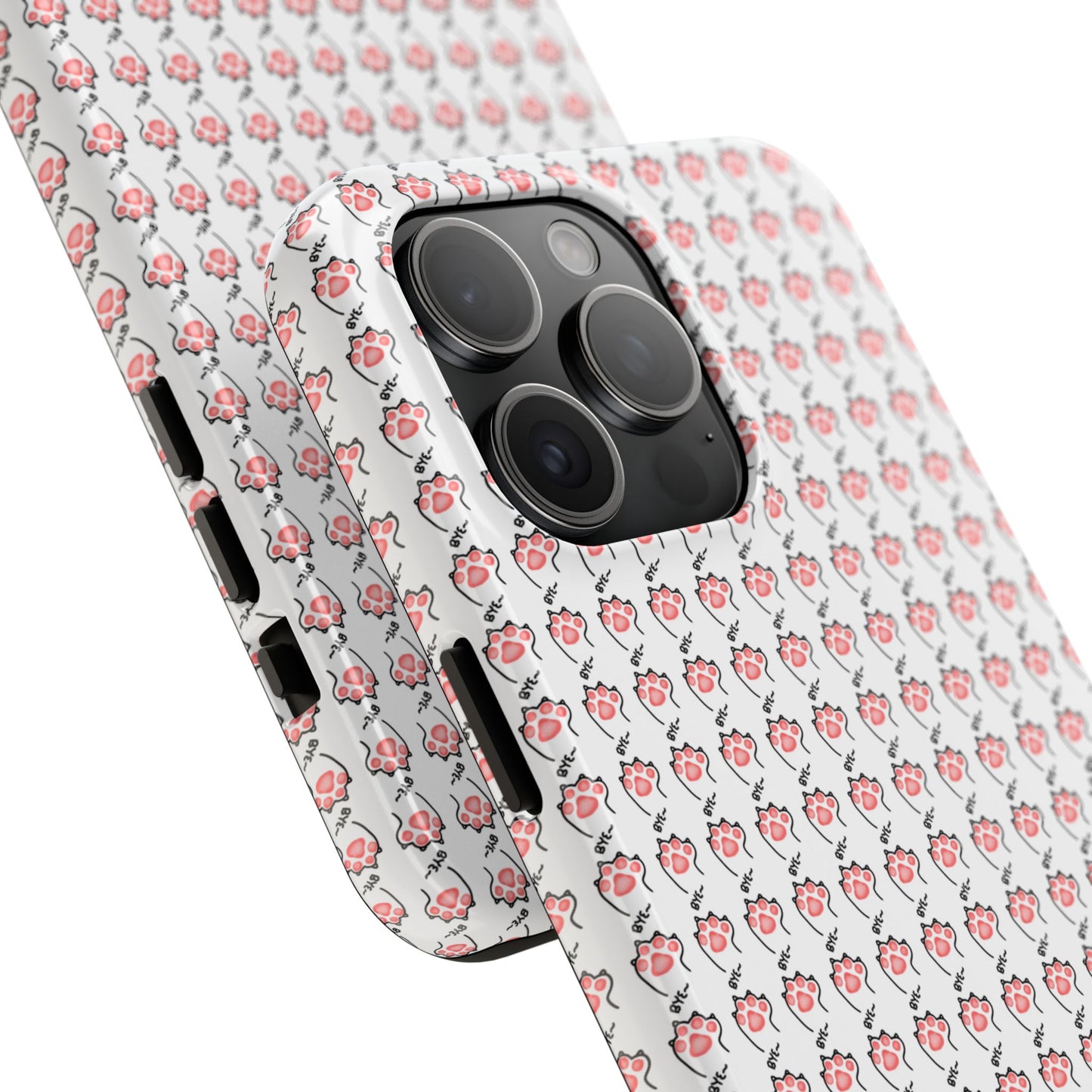 Cute Cat Paw Waving Bye Tough Phone Case