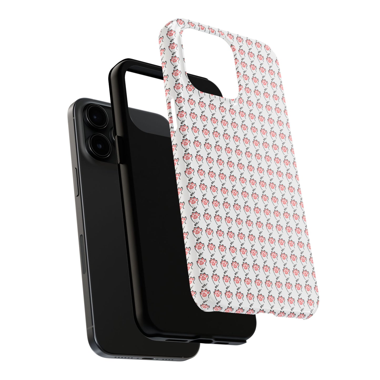 Cute Cat Paw Waving Bye Tough Phone Case