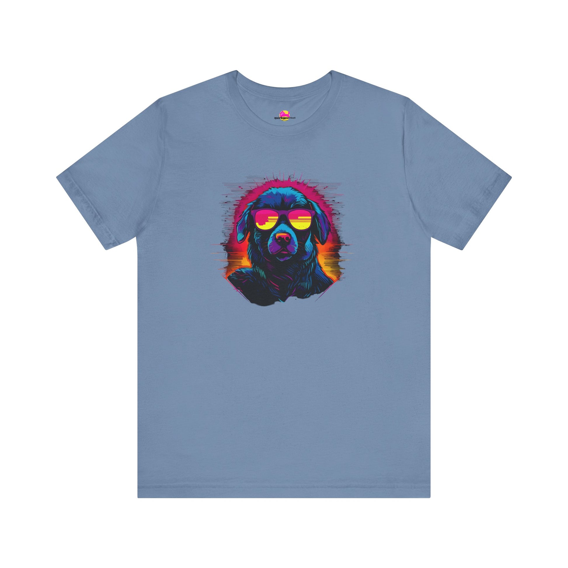 Labrador Nebula Cosmic Canine Gaze at Sunset T-Shirt alternate product view 7
