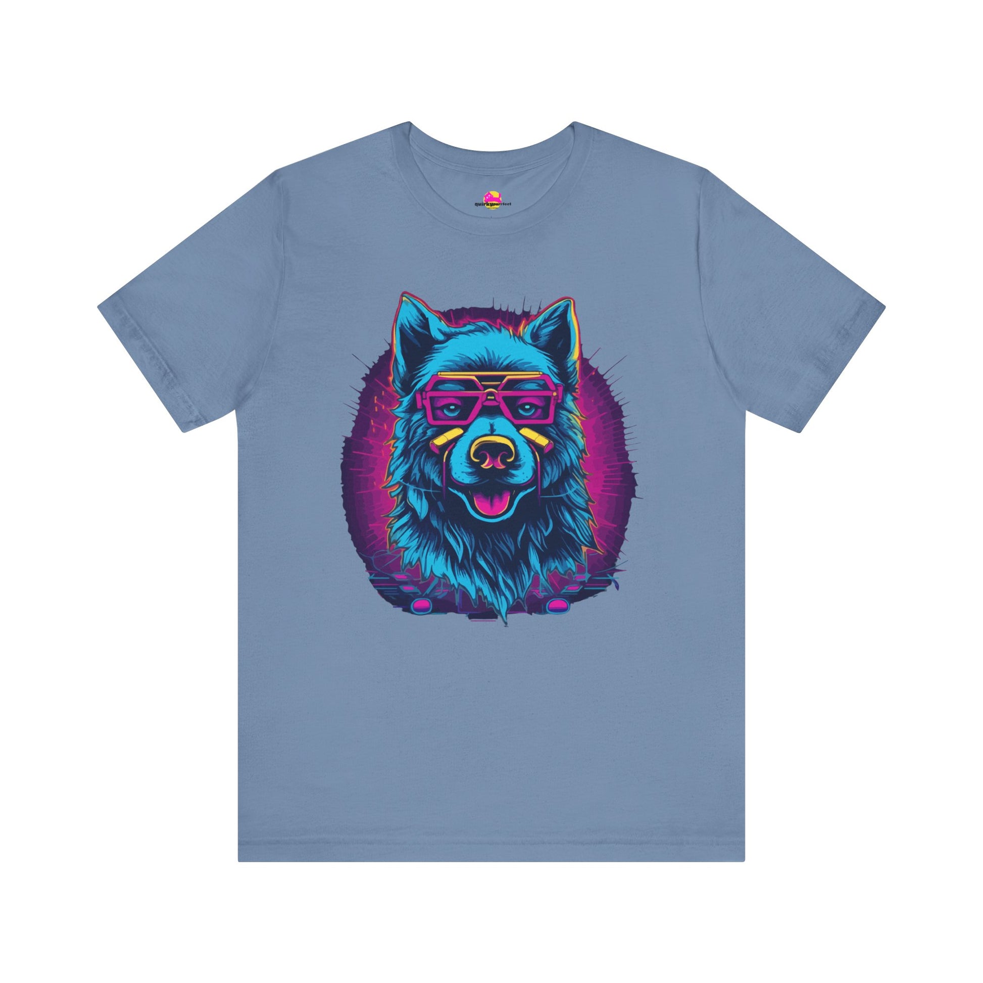 Wisdom in the Cosmos Celestial Vision of the Cosmic Wolf T-Shirt alternate product view 9