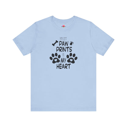 You Left Paw Prints On My Heart T-Shirt